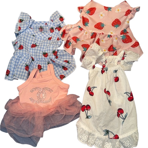 Other - Lot Bundle of XS Extra Small Toy Breed Dog or Cat Puppy Designer Shirts Tops New
